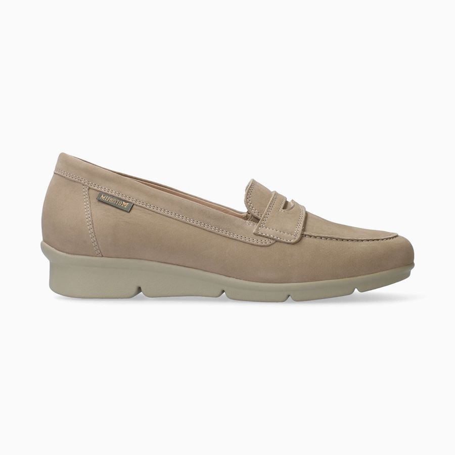 Mephisto DIVA Nubuck Sko 2943715-EH - Flate Sko Dame Beige